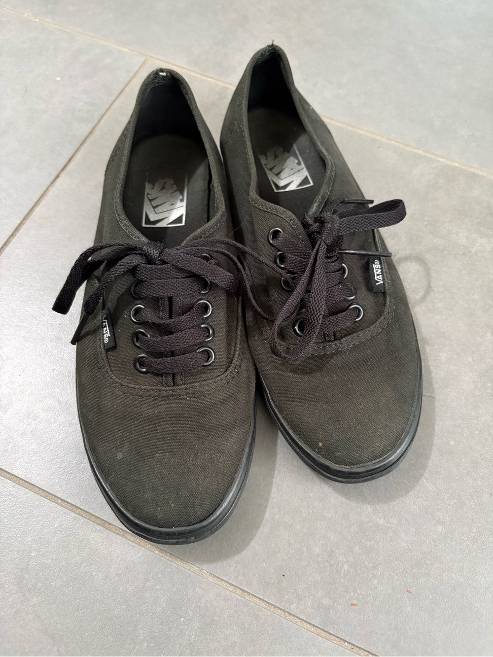 Vans Black Low-Top Canvas Sneakers